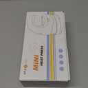 HTVRONT Heat Press Mini Heat Press Machine, Small Heat Press Portable Iron Press Machine for T Shirts, Hats, Heating Transfer Projects (Bubble Blue)