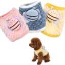 3 Pack Dog Sweater, Dog Sweaters for Small Dogs, Warm Soft Pet Clothes for Puppy, Cat, Dogs Girl or Boy, Dog Shirt for Winter Christmas (Pink+Purple+Hot Pink, XX-Small)