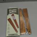 12 inch Teak Wooden Spatula for Cooking, Small Wood Flipper, Egg Scraper, Flat Wood Turner, Multipurpose Wooden Cooking Utensils, Spatulas Spoons Perfect for Flipping, Scraping & Turning, Set of 2