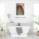 TcnBzydkij Tiger in Bathtub Canvas Wall Art Print Pink Kitsch Bathroom Aesthetic Poster Funny Animal Wall Art Maximalist Dopamine Picture Print for Bathroom Restroom Decor 12x18inch Unframed (style-7-Unframed)