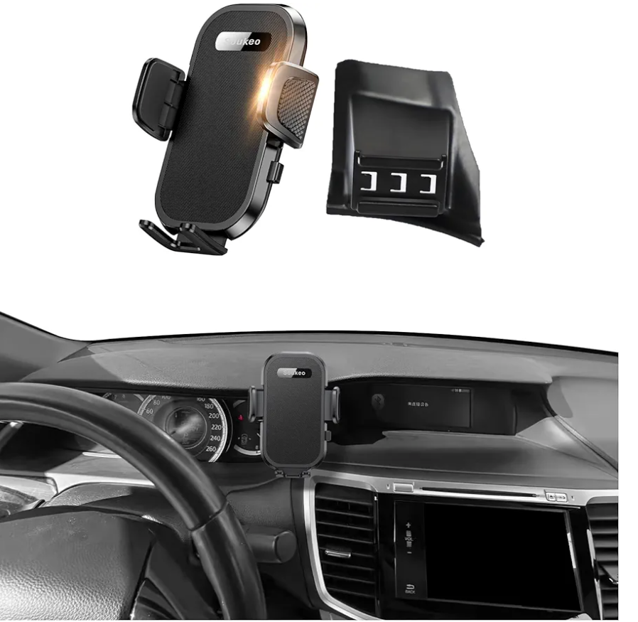 Soukeo Upgraded Car Phone Holder Fits for Honda Accord 20132017,9th 9.5th Gen Auto Accessories, Cradles Adjustable Cell Phone Mount for 47 in Phones