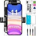 for iPhone 11 LCD Screen Replacement 6.1 inch, 3D Touch Display Digitizer Assembly with Full Repair Tools Kit, Compatible with iPhone 11(A2111, A2223, A2221)