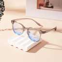 AMBEYE TR90 Blue Light Blocking Glasses - 99% Bluelight Filtering Clear Lens Anti Fatigue UV Protection for Computer/Phone/TV Screens (Gray)