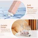 Popdigito Collapsible Water Bottles 2 Pack Compact Portable,Leakproof,Bpa-Free Silicone Bottles For Travel,Hiking,Camping,Gym,Outdoor Sports.Curable,Lightweight,Reusable For On-The-Go Hydration (Light Pink+Dark Blue)