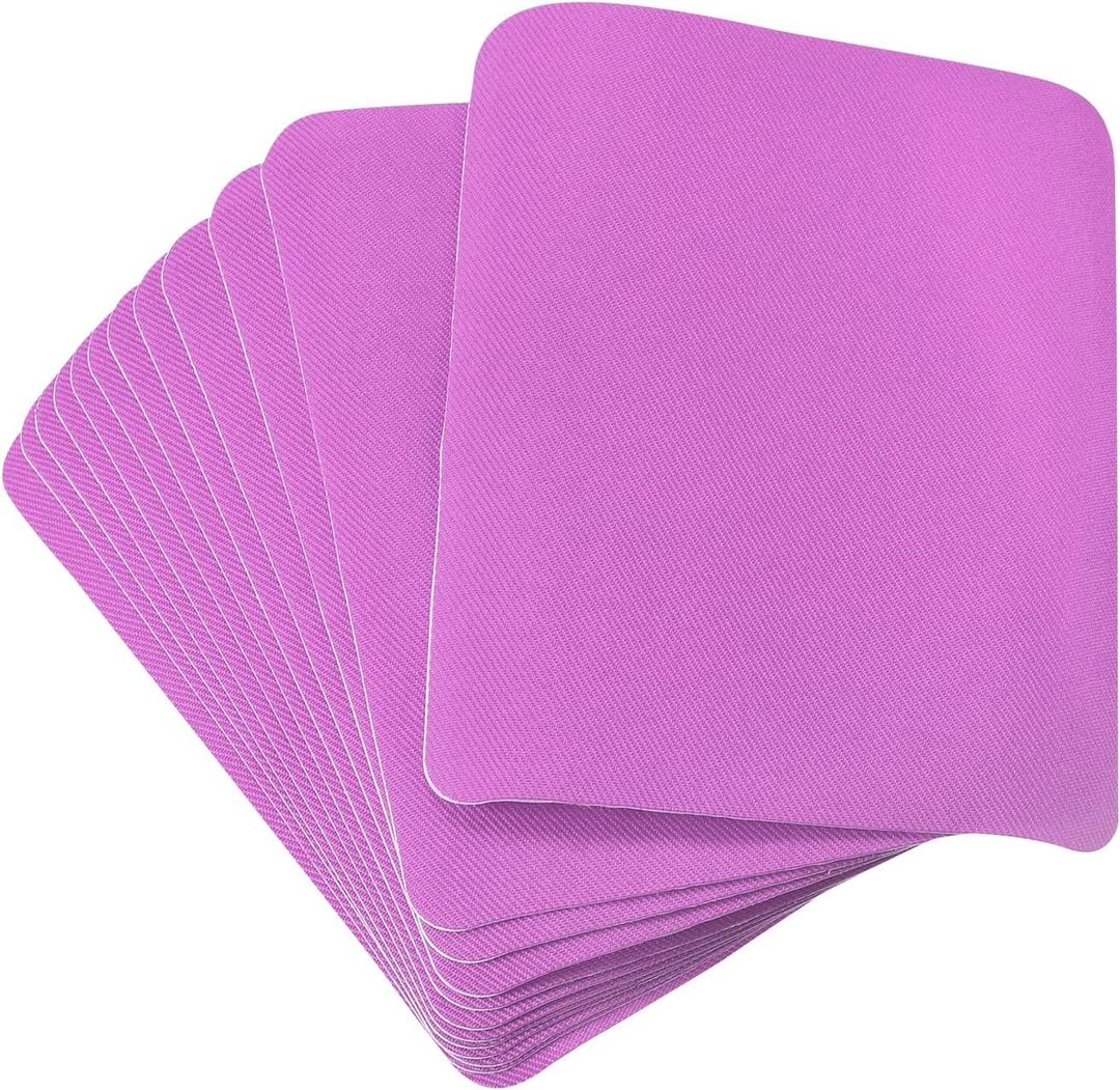 MECCANIXITY 12Pcs Iron on Patches for Clothing Repair Fabric Repair Patches Iron-On Mending Fabric Light Purple 4.9"x3.7" for Clothes, Pants, Bags Hole Repairing and Decoration (Light Purple)