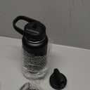 32oz Insulated Water Bottle with Straw, Stainless Steel Metal Vacuum Water Flask, Large Thermal Water bottle with Leakproof 3 Lids for Travel, Camping, Gym Sports Black