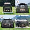 Alvantor Pop Up Screen House Gazebo with Mosquito Netting, Instant UV Resistant Sun Shelter for Patio & Backyard, Portable Canopy Tent for 2-10 Person