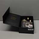 Glass Cocktail Shaker Set - 5 Piece - Gold Martini Shaker Set with Strainer, Jigger, Spoon & Muddler - 16 oz Drink Shakers Cocktail - Ideal Gift for Home Bar & Drink Trolley Dcor