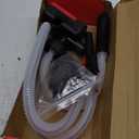 Automatic Fuel Transfer Pump with Auto-Stop Sensor(3.2 GPM), Battery Operated Gas Can Pump with 3 Can Adapters, Extra Long Hose, Portable Fuel Pump for Oil, Diesel, Gasoline (Batteries Not Included)