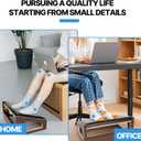 Ergonomic Foot Rest, 4 Adjustable Height Foot Stool,Footrest Under Desk Soft Cushions, Foot Rest Office,Improving Posture, Promoting Blood CirculationEspresso