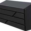 Wall Mount Mailbox for House Outside, Large Capacity Mailbox Drop Box, Galvanized Steel and Rust-Proof Metal Post Box, 15.74"x9.84"x4.33", Black, MD065