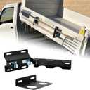 TOPOWN 2-Hole Heavy Duty Shovel Holder for Truck Bed with Double Fixation, Adjustable Landscape Tool Rack Truck Bed Mount for Shovels, Tool Holder for Rakes, Garden Tools, Farm Tools (Bed & Box Mount)