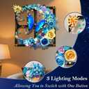 PLAXSOON Moon Flower Building Set with Lights, 1202 PCS Mothers Day Wall Botanical Flowers Building Block Kit with Butterfly, Floral Plant Office Home Decor, Gift for Her Adults Women Boys Girls 12+