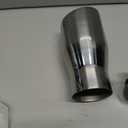 Double Wall Exhaust tip - 2.5" ID x 3.5" OD x 7"L - Weld On Muffler Tail Pipe Stainless Steel to give Chrome Effect