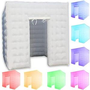 Xmaybang Inflatable Photo Booth Enclosure 1 Doors, with Led Light, Blower, for Advertising, Bars, Shopping Malls, Events, Trade Shows, Photo Booth Companies
