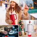 Mity rain 9PCS Christmas Accessories for Stanley Cup - Tumbler Accessories Including 4 Pcs Straw Cover Cap, 4 Pcs Spill Proof Stopper,1 Pc Silicone Boot for Stanley Cup 30/40OZ (Red)