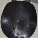 Centoco Round Toilet Seat, Residential/Commercial, Open Front, Black, Round