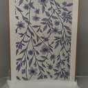 Large Classic Chinoiserie Flower Framed Canvas Wall Art Set,Minimalist Blue and White Floral Wall Decor,Navy Watercolor Botanical Blossom Artwork for Living Room,Bedroom-24 x36 x3