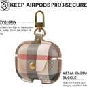 for AirPods Pro 3 Case, Leather Cute Full Body Shockproof Protective Cover for AirPods Pro 3nd Generation Case for Women Men with Keychain