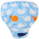 Kushies Baby Waterproof Training Pant, Blue, 38-44 Pounds, Whales, X-Large