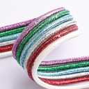 Olukssck 2 Pairs Glitter Metallic Shiny Shoe Laces, Round Sequin Shoelaces Shoestrings for Sneakers Boots