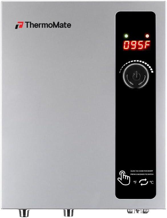 Tankless Water Heater Electric, ThermoMate 11kW 208~240 Volt On Demand Instant Hot Water Heater Up to 2.6GPM for 2 Point of Use, ETL Certified Self Modulating Energy Saving