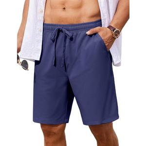COOFANDY Men's 7 inch Casual Shorts Drawstring Waist Lightweight Quick Dry Summer Beach Board Shorts with Pockets, Size Medium
