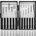 11PCS Small Precision Screwdriver Set, Premium Mini Screw Driver Set Kit, 6 Different Sizes of Flat Head Philips Screwdrivers for Watch, Eyeglasses, Electronics, Repair Box