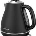 Evoloop 1.7L Electric Kettles, BPA Free Tea Kettle, Hot Water Boiler Heater, Stainless Steel Teapot, Auto Shut-Off & Boil-Dry Protection, 120V/1500W (Black)