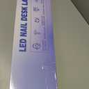 KRYPHIXON LED Nail Lamp for Desk, Adjustable Dimmable Half Moon Light for Nail Tech, 31" Foldable Portable 3 Color & 10 Brightness Manicure Light for Beauty Salon, White Diamonds