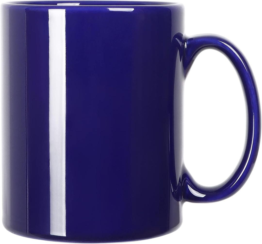 Smilatte 20 OZ Extra Large Ceramic Coffee Mug, M017 Classic Porcelain Boss Super Big Tea Cup with Handle for Office and Home, Blue