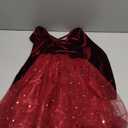 Toddler Girls Christmas Dress Ruffle Long Sleeve Tulle Velvet Dresses Winter Clothes Party Outfits, Size: 5-6T