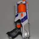 NERF N Strike Elite Strongarm Toy Blaster with Rotating Barrel (White)