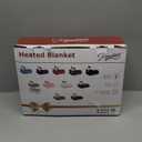 Homemate Electric Heated Blanket Queen Size - 84"x90" Heating Blanket Queen Size Dual Control 1/2/4/6/8 Hours Auto-Off 10 Heat Level Over-Heat Protection Flannel Sherpa ETL Certification