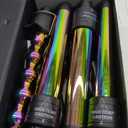 5 in 1 Curling Wand Set: Ohuhu Curling Iron Wand 5Pcs 0.35 to 1.25 Inch Interchangeable Ceramic Barrel Heat Protective Glove 2 Clips Dual Voltage Hair Curler for Girls Women Mother's Day Gift Rainbow (Rainbow)