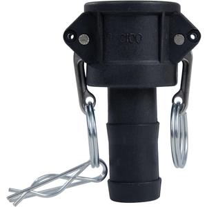 2 pcs Polypropylene Camlock Fittings (1" Type C) Cam lock Hose Fittings Standard Female Coupler x Hose End With Camlock Gasket Inside Camlock Fittings Poly (1")