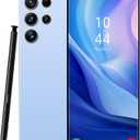 Unlocked Phone C24 Ultra Smartphone, 8GB+256GB Large Storage Cell Phone, Android 14 Phone, 6.8 HD Screen/6800mAh Battery/Fingerprint Unlock/5G Dual SIM/GPS (Sky Blue)