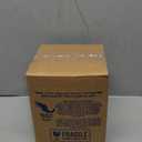 Talavera Utensil Holder - Hand Painted Ceramic Spoon Crock - Colorful Utensil Crock - Large Mexican Spoon Rest 6" H (White & Blue)