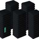 100% Cotton Washcloths - 60 Pack|400 GSM|Soft Face & Body Washcloths| Highly Absorbent|12 x 12 in|Black