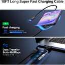 Super Fast Charger Type C, 25W USB C Wall Charger Fast Charging for Samsung Galaxy S26 Ultra/S26/S26+/S25 Ultra/S25/24 Ultra/S24/S23 Ultra/S22 Ultra with 10FT Long Android Type C Charger Cable 2Pack