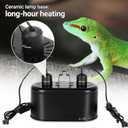 REPTI ZOO Dual Reptile Light Fixture for Reptile Dome UVB Lamp Fixture Dual Reptile Reflector Dome Lamp Cap Combo Integration Design Heat Lighting