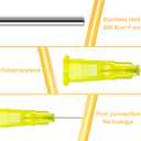 100 Pack 32 Ga 13mm 1/2 in Disposable Dispensing Needles for Scientific and Industrial Dispensing, Individually Wrapped