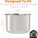 Goldlion Stainless Steel Inner Pot Compatible with Ninja Foodi 8 Quart Accessories Replacement Insert Liner