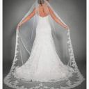 Cathedral Wedding Veils Long Bridal Lace Veil Tulle Hair Accessories With Comb for women Floral 118" Veil Headpeice