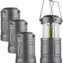 4 Pack Camping Lanterns, Battery Powered LED Lantern for Hurricanes, Power Outages, and Outdoor Use