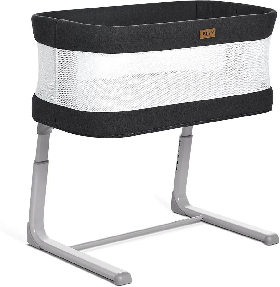 Electric Bassinet Baby Bassinets Bedside Sleeper, Auto Rocking Bassinet with Comfy Mattress for Newborn, Portable Bassinets Crib for Infant, Adjustable Height, Breathable Mesh
