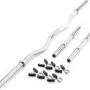 Marcy Hollow Curl Bar and Dumbbell Handle Set with Spring Collars