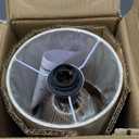 KUNJOULAM Rattan Table Lamp, Small Nightstand Lamp with Linen Fabric Lampshade, Desk Lamp Bedside Lamp for Living Room Home Office, Without Buld