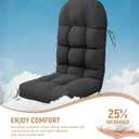 Sannwsg Adirondack Chair Cushion Set of 4, Rocking Chair Cushions, High Back Patio Cushions, Thickened Weather Resistant Patio Cushion with 6 Ties, Non Slip Fade & Waterproof