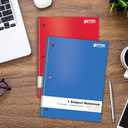 Better Office Products Spiral Notebooks 1-Subject, 24 Pack, College Rule, 70 Sheet, 8 x 10.5 inches, 6 Assorted Primary Colors, 24 Pack